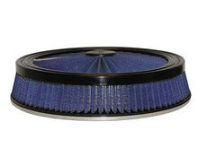 Load image into Gallery viewer, aFe MagnumFLOW Air Filters Round Racing P5R A/F TOP Racer 14D x 3H (Blk/Blue) Air Filters - Universal Fit aFe

