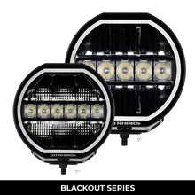 Load image into Gallery viewer, Go Rhino Xplor Blackout Series Maxline LED Hi/Low Beam w/Multi DRL (Surface Mount) 7in. - Blk Light Bars &amp; Cubes Go Rhino   
