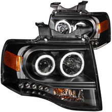 Load image into Gallery viewer, ANZO 2007-2014 Ford Expedition Projector Headlights w/ Halo Black Headlights ANZO
