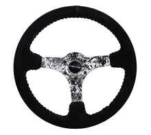 Load image into Gallery viewer, NRG Reinforced Steering Wheel (350mm / 3in. Deep) Blk Suede w/Hydrodipped Digi-Camo Spokes Steering Wheels NRG
