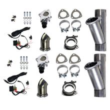 Load image into Gallery viewer, Granatelli 2.25in Alum Mild Steel Electronic Dual Slip Fit Exhaust Cutout w/Band Clamps Exhaust Cutouts Granatelli Motor Sports
