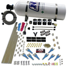 Load image into Gallery viewer, Nitrous Express 8 Cyl Shark Direct Port 4 Solenoids Nitrous Kit (200-600HP) w/15lb Bottle Nitrous Systems Nitrous Express
