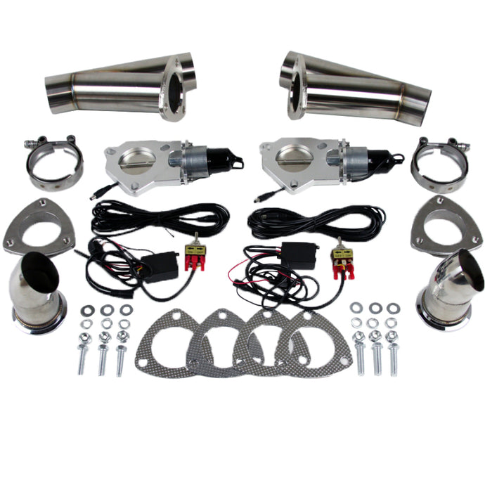 Granatelli 2.5in Stainless Steel Electronic Dual Exhaust Cutout Exhaust Cutouts Granatelli Motor Sports