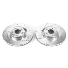Load image into Gallery viewer, Power Stop 2011 Hyundai Equus Front Evolution Drilled &amp; Slotted Rotors - Pair Brake Rotors - Slot &amp; Drilled PowerStop   

