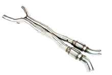 Load image into Gallery viewer, Kooks 14+ Chevy Corvette C7 3in x 3in GREEN Cat SS X-Pipe Kooks HDR Req X Pipes Kooks Headers
