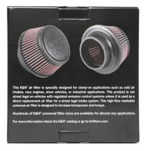 Load image into Gallery viewer, K&amp;N Universal Round Clamp-On Air Filter 3in Flange ID x 6in Base OD x 4.625in Top OD x 3in Height Air Filters - Universal Fit K&amp;N Engineering   
