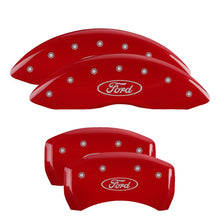 Load image into Gallery viewer, MGP 4 Caliper Covers Engraved Front &amp; Rear ST Red finish silver ch Caliper Covers MGP
