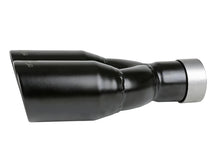 Load image into Gallery viewer, MACH Force-Xp 409 Stainless Steel Clamp-on Exhaust Tip 2.5in Inlet 3.5in Outlet - Black Tips aFe
