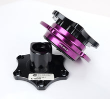 Load image into Gallery viewer, NRG Quick Release SFI SPEC 42.1 - Shiny Black Body / Shiny Purple Ring Quick Release Adapters NRG
