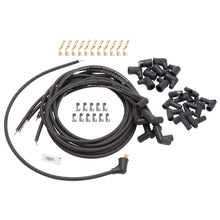 Load image into Gallery viewer, Edelbrock Spark Plug Wire Set Universal 90 Deg Boots 500 Ohm Resistance 8 65mm Black Wire (Set of 9) Spark Plug Wire Sets Edelbrock
