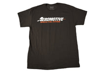 Load image into Gallery viewer, Aeromotive Standard Logo Black/Red T-Shirt - Small Apparel Aeromotive   
