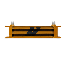 Load image into Gallery viewer, Mishimoto Universal 10 Row Oil Cooler - Gold Oil Coolers Mishimoto
