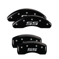 MGP 4 Caliper Covers Engraved Front & Rear Monte Carlo style/SS Black finish silver ch Caliper Covers MGP