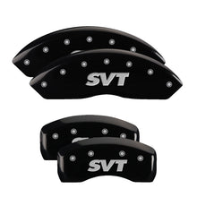 Load image into Gallery viewer, MGP 4 Caliper Covers Engraved Front &amp; Rear SVT Black finish silver ch Caliper Covers MGP
