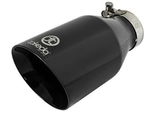 Load image into Gallery viewer, aFe Takeda 409 SS Clamp-On Exhaust Tip 2.5in. Inlet / 4.5in. Outlet / 9in. L - Black Tips aFe
