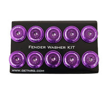 Load image into Gallery viewer, NRG Fender Washer Kit w/Color Matched M6 Bolt Rivets For Plastic (Purple) - Set of 10 Hardware Kits - Other NRG
