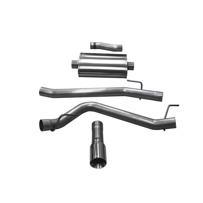 Corsa 2020-2024 Jeep Gladiator JT 3.6L Single Side Exit Cat-Back Exhaust w/ Single 4in PolishedTip Catback CORSA Performance