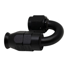 Load image into Gallery viewer, DeatschWerks 6AN Female Swivel 180-Degree Hose End PTFE (Incl Olive Insert) - Anodized Matte Black Fittings DeatschWerks

