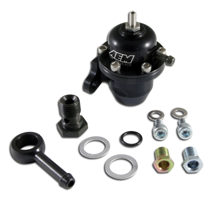 AEM 96-97 Acura CL / 94-97 Accord / 96-00 Civic Ex Black Adjustable Fuel Pressure Regulator Fuel Pressure Regulators AEM