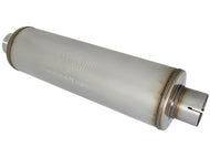 aFe MACH Force-Xp 409 SS Muffler 3-1/2in ID Center/Center x 7in Dia x 24in L - Round Body | 49M00024
