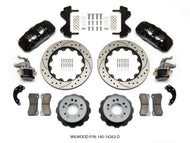 Wilwood AERO4 / MC4 Rear Kit 14.00 Drilled Currie Pro-Tour Unit Bearing Floater Big Brake Kits Wilwood