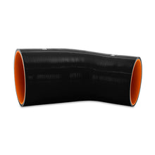 Load image into Gallery viewer, Mishimoto Silicone Reducer Coupler 45 Degree 3in to 3.75in - Black Silicone Couplers &amp; Hoses Mishimoto
