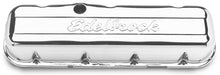 Load image into Gallery viewer, Edelbrock Valve Cover Signature Series Chevrolet 1965 and Later 396-502 V8 Low Chrome Valve Covers Edelbrock

