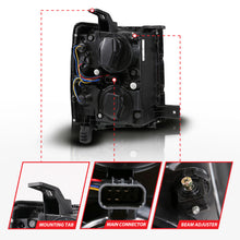 Load image into Gallery viewer, Anzo 14-15 Chevy Silverado 1500 Black Dual Switchback+Sequential LED Tube Sq. Projector Headlights Headlights ANZO   
