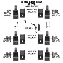 Load image into Gallery viewer, Go Rhino 6pc Rain Gutter Mounting Kit for SRM Rack Roof Baskets Go Rhino
