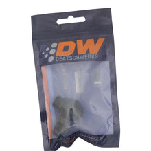 Load image into Gallery viewer, DeatschWerks 6AN ORB Male to 6AN Male Flare Low Profile 90-Degree Swivel - Anodized Matte Black Fittings DeatschWerks
