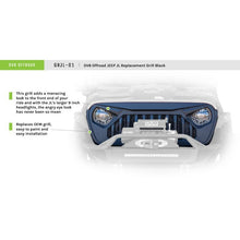Load image into Gallery viewer, DV8 Offroad 2018+ Jeep JL/ Gladiator Angry Grill Grilles DV8 Offroad
