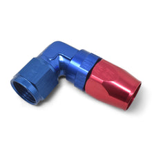 Load image into Gallery viewer, Russell Performance -12 AN Red/Blue 90 Degree Forged Aluminum Swivel Hose End Fittings Russell
