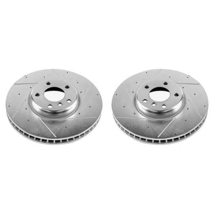 Power Stop 10-17 BMW 535i GT Front Evolution Drilled & Slotted Rotors - Pair Brake Rotors - Slot & Drilled PowerStop