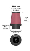 Load image into Gallery viewer, K&amp;N Universal Clamp-On Air Filter 3-1/8in FLG / 6in B / 5in T / 7in H Air Filters - Universal Fit K&amp;N Engineering   
