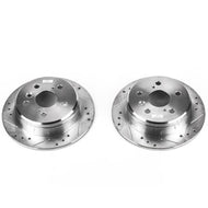 Power Stop 97-01 Lexus ES300 Rear Evolution Drilled & Slotted Rotors - Pair | JBR718XPR
