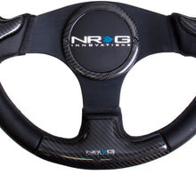 Load image into Gallery viewer, NRG Carbon Fiber Steering Wheel (350mm) Blk Frame Blk Stitching w/Rubber Cover Horn Button Steering Wheels NRG

