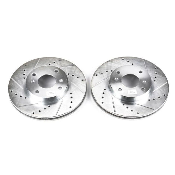Power Stop 98-99 Acura CL Front Evolution Drilled & Slotted Rotors - Pair Brake Rotors - Slot & Drilled PowerStop   