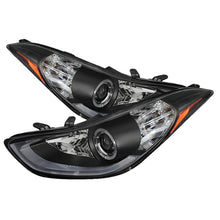 Load image into Gallery viewer, Spyder Hyundai Elantra 11-13 Projector Headlights LED Halo DRL Blk PRO-YD-HYELAN11-DRL-BK Headlights SPYDER
