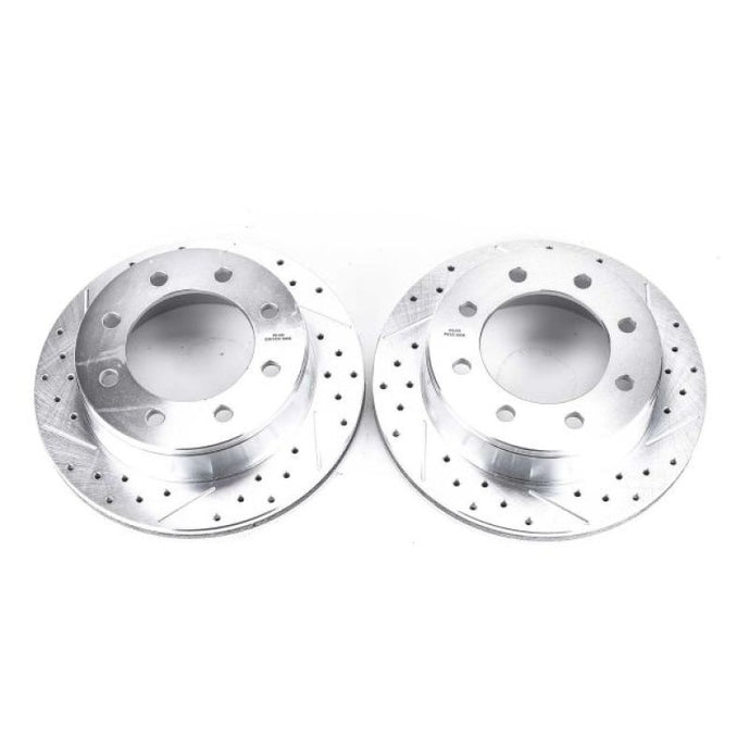 Power Stop 02-06 Chevrolet Avalanche 2500 Rear Evolution Drilled & Slotted Rotors - Pair Brake Rotors - Slot & Drilled PowerStop