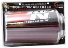 Load image into Gallery viewer, K&amp;N Universal Air Filter Chrome Round Tapered Red - 4in Flange ID x 1.125in Flange Length x 9.5in H Air Filters - Universal Fit K&amp;N Engineering   

