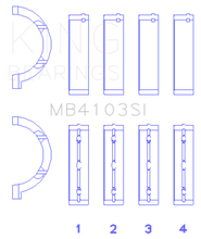 Load image into Gallery viewer, King Chrysler 197 (Size .026) Crankshaft Main Bearings (Set of 4) Bearings King Engine Bearings
