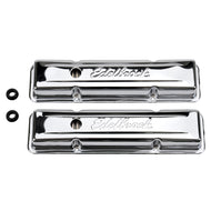 Edelbrock Valve Cover Signature Series Chevrolet 1959-1986 262-400 CI V8 Low Chrome Valve Covers Edelbrock