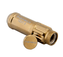Load image into Gallery viewer, NRG 700 Series M12 X 1.5 Steel Lug Nut w/Dust Cap Cover Set 21 Pc w/Locks &amp; Socket - Chrome Gold Lug Nuts NRG
