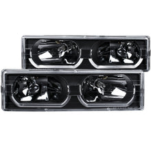 Load image into Gallery viewer, ANZO 1988-1998 Chevrolet C1500 Crystal Headlights Black w/ Low - Brow Headlights ANZO
