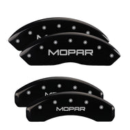 MGP 4 Caliper Covers Engraved Front & Rear MOPAR Black finish silver ch Caliper Covers MGP
