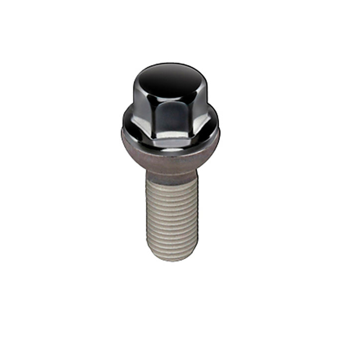 McGard Hex Lug Bolt (Radius Seat) M14X1.5 / 17mm Hex / 28.1mm Shank Length (Box of 50) - Black Wheel Bolts McGard