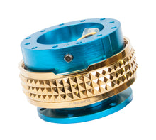 Load image into Gallery viewer, NRG Quick Release Kit - Pyramid Edition - New Blue Body / Chrome Gold Pyramid Ring Quick Release Adapters NRG
