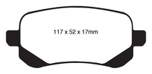 Load image into Gallery viewer, EBC 08-11 Chrysler Town &amp; Country 3.3 Greenstuff Rear Brake Pads Brake Pads - Performance EBC   
