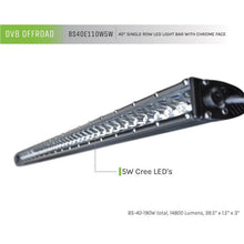 Load image into Gallery viewer, DV8 Offroad 40in Light Bar Slim 190W Spot 5W CREE LED - Black Light Bars &amp; Cubes DV8 Offroad
