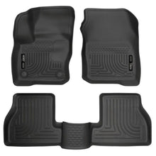 Load image into Gallery viewer, Husky Liners 2016 Ford Focus Weatherbeater Front and 2nd Seat Floor Liners - Black Floor Mats - Rubber Husky Liners
